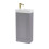 Balterley Grey 400mm Floor Standing Cloakroom Vanity Basin Unit with Brushed Brass Handle Compact Bathroom Storage 2