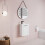 Balterley White 400mm Wall Hung Cloakroom Vanity Basin Unit with Black Handle Compact Bathroom Storage 4