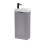 Balterley Grey 400mm Floor Standing Cloakroom Vanity Basin Unit with Black Handle Compact Bathroom Storage 2