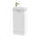 Balterley White 400mm Floor Standing Cloakroom Vanity Basin Unit with Brushed Brass Handle Compact Bathroom Storage 2