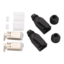 Kit RJ45 de 10 piezas, 8 conductores, Cat5e/Cat6, 5-7mm, oro