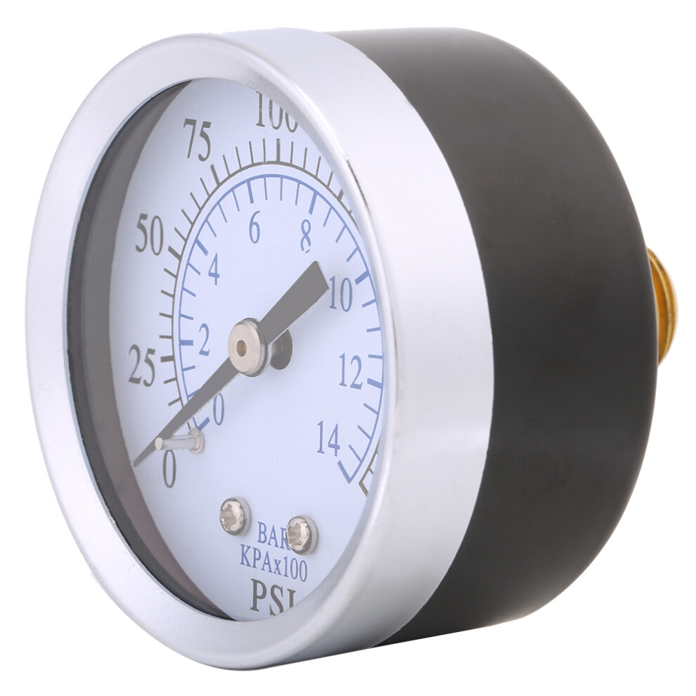 Mini Pressure Gauge 0-200Psi/14Bar, 50Mm Dial, Npt Thread 8711334422391