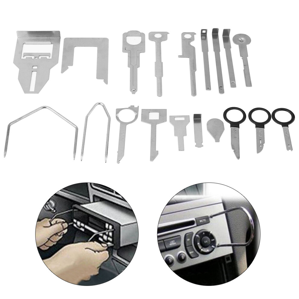 38Pcs Car Stereo Removal & Install Tool Kit With Storage Bag Red 9481334423979