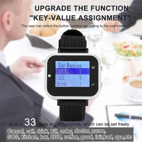 Wireless Calling System Button 2 Watch Waiter Pager (UK) 2