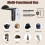 2.8In Hat Hooks for Wall - (8 Pack) Cowboy Hat Rack,Cap Holder, Black 3