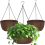 Vaso suspenso para plantas ao ar livre, 12 polegadas, vaso de tecido com corrente 1