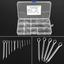 90 Pieces Split Cotter Pins Assortment M1.5 to M6 with Storage Case 11 Kinds