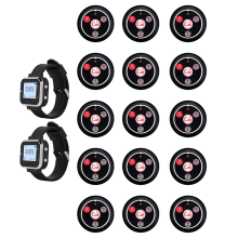 Cafe Waiter Service Buzzer 15 Table Call Button Transmitter EU Plug