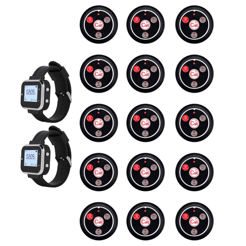 Cafe Waiter Service Buzzer 15 Table Call Button Transmitter EU Plug