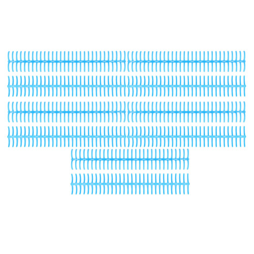 10 Stück 19 mm Kunststoffbindungen | 30 Ringe, 150 Blätter, Blau 2