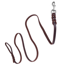 Pet Dog Lead Leash 2.1m Cowhide Leather Control & Training Rope