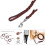 Pet Dog Lead Leash 2.1m Cowhide Leather Control & Training Rope 9