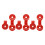 50pcs Red Shade Cloth Clips, 100mm Plastic Sun Net Fixing 16