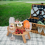 Portable Wine Table, Outdoor Folding Wine Picnic Table,Camping, Beach 5