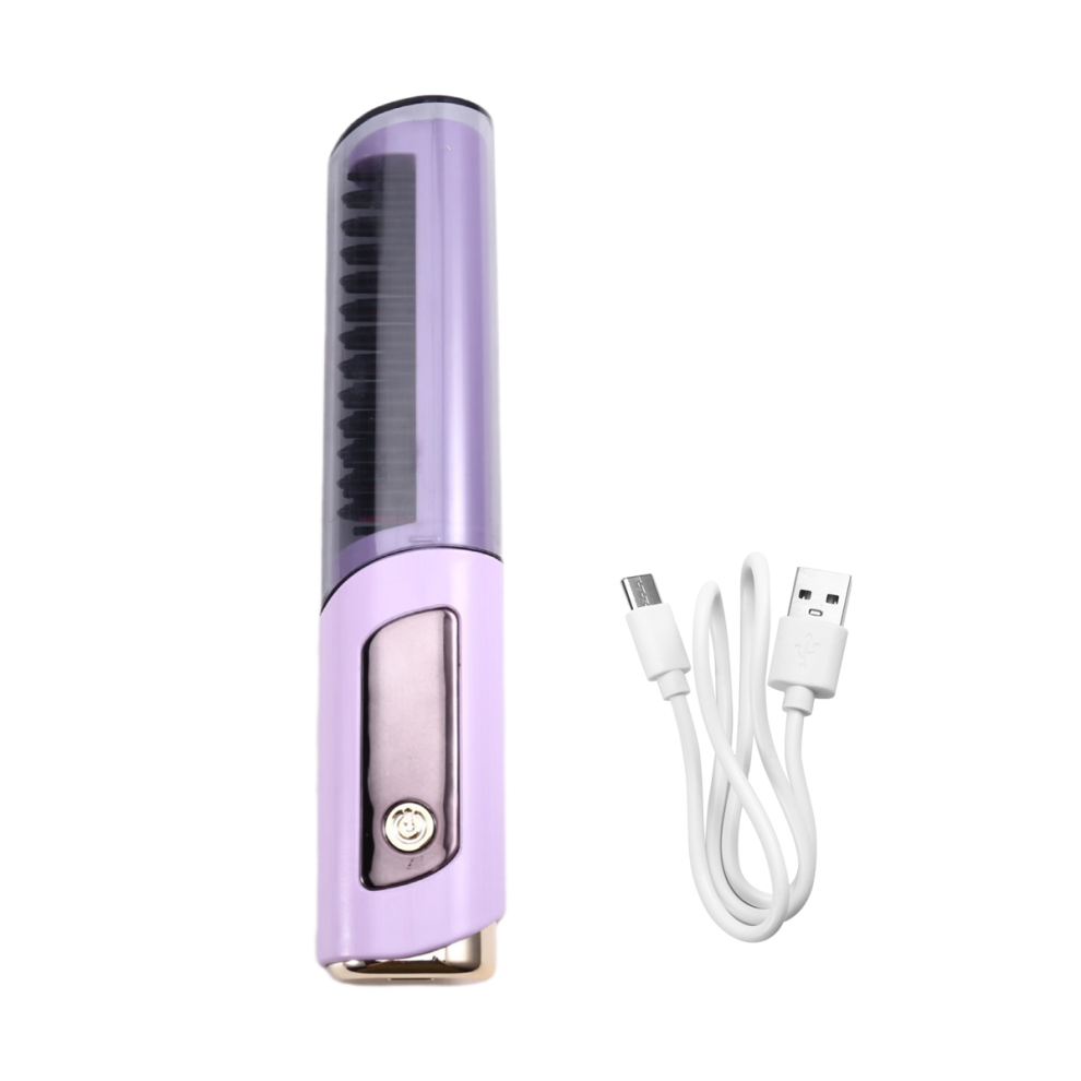 Negative Ion Hair Straightener Comb - Portable Straightening Brush