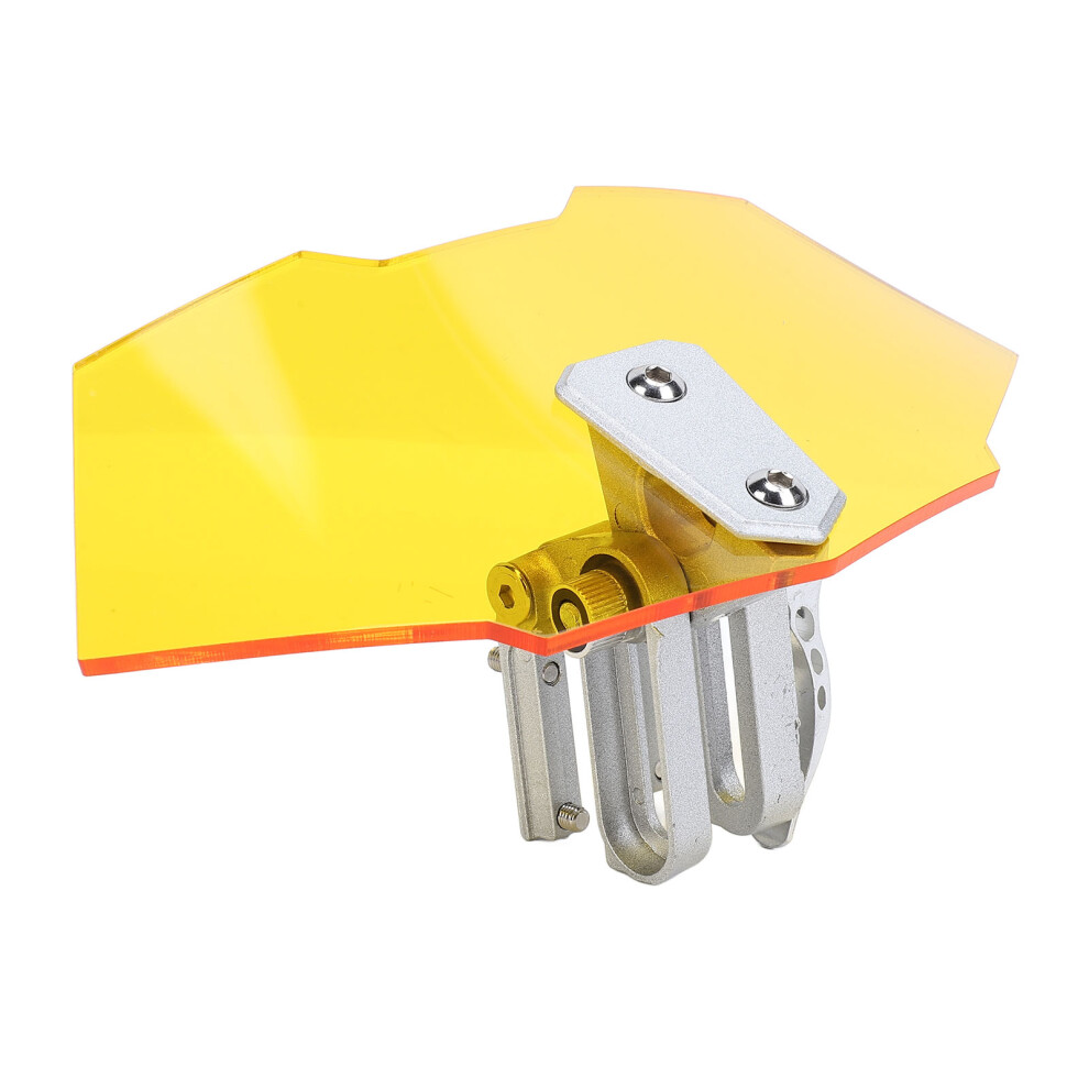 Adjustable Acrylic Motorcycle Windshield Extension 218mm x 110mm Yellow-image-OPC-PJCXX8Z-NEW