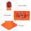 2 Set 30cm Foldable Reflective Traffic Cones with Lights, Orange 9