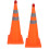 Foldable Traffic Cones 70CM with 360 Reflective Strips & Warning Light 1