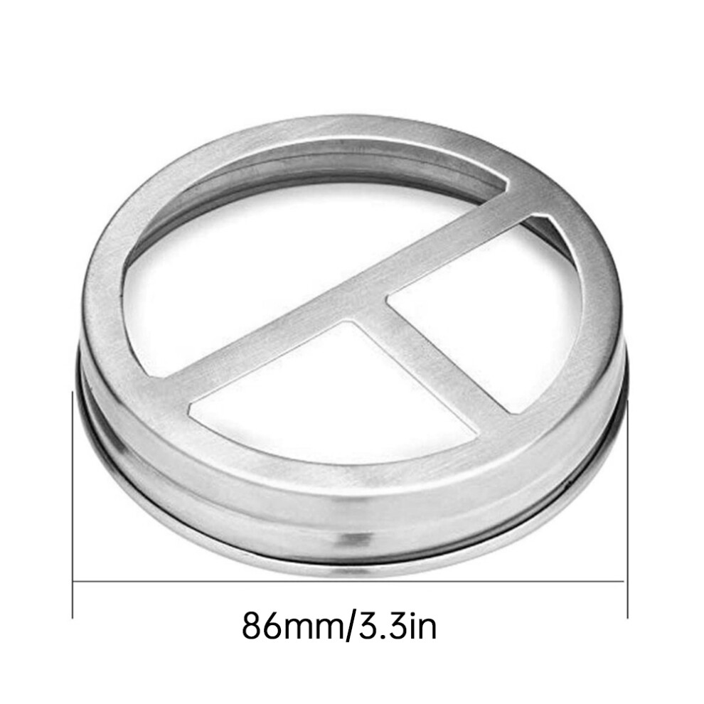 3 Inch Stainless Steel Mason Jar Lid with 3 Compartments, Black or Silver-image-OPC-PJCXY6C-NEW