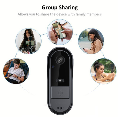 Sonnette vidéo HD 8 MP 125 1000 mAh IP65 Noir 2