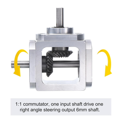 Gear-Box 90 Degree Right Angle Bevel Gear-Box 1:1 Single Output Shaft 2