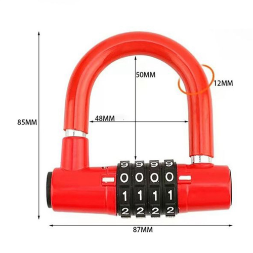 Convenient 4 Digit Code Bicycle Security Lock U Shape Anti Theft 1