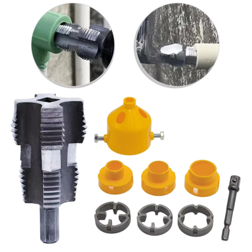 9pcs/Set PVC Pipe Threader Kit Pipe Threader Pipe Round Die 1