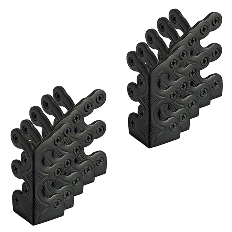 10Pc Skiffers Baseboard Corner Protectors Black 4713779626734