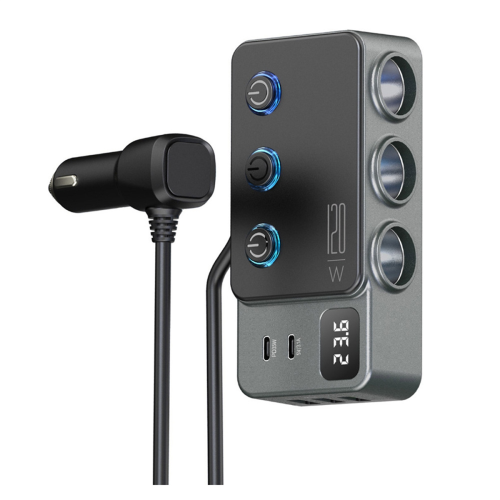 Car-Mounted Cigarrete Lighte Adapter USB Switch PD Super Fast Charge 2