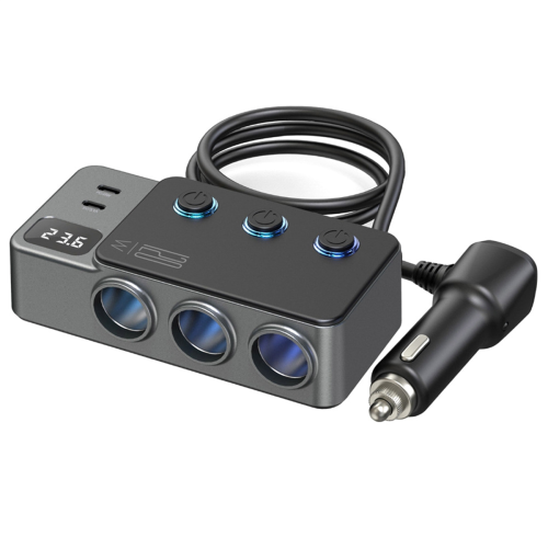 Car-Mounted Cigarrete Lighte Adapter USB Switch PD Super Fast Charge