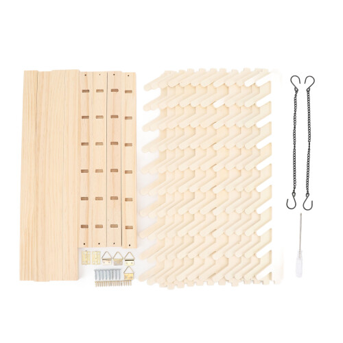 Supporto per trecce 1 set – legno massiccio e acciaio 2