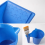 2 stuks rollerborstel met verfbekerconstructie, blauwe kunststofverf 4
