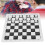 Portable PU Leather Checkers Set – Foldable Board, Black, 35cm 11