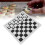 Portable PU Leather Checkers Set – Foldable Board, Black, 35cm 9
