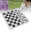 Portable PU Leather Checkers Set – Foldable Board, Black, 35cm 8