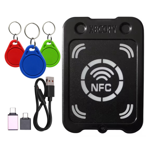 RFID Smart Chip Card Reader+3xUID Keychain NFC Encryption Key Reader
