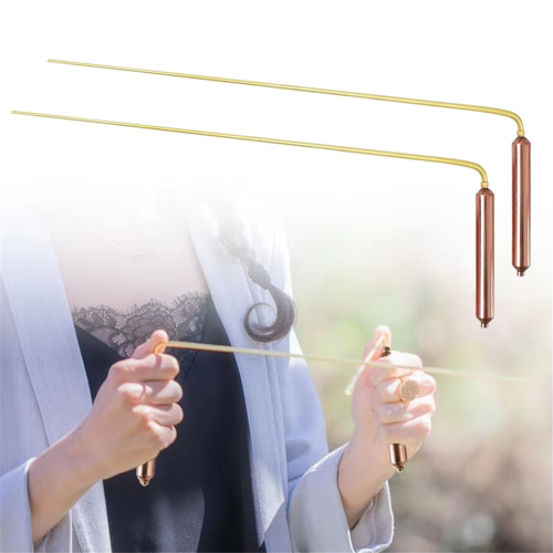 2Pcs Copper Divining Dowsing Rods Metal Detector Copper Probing Rod 2