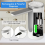 LED Display Water Bottle Pump Foldable Electric 1200mah Rechargeable 6
