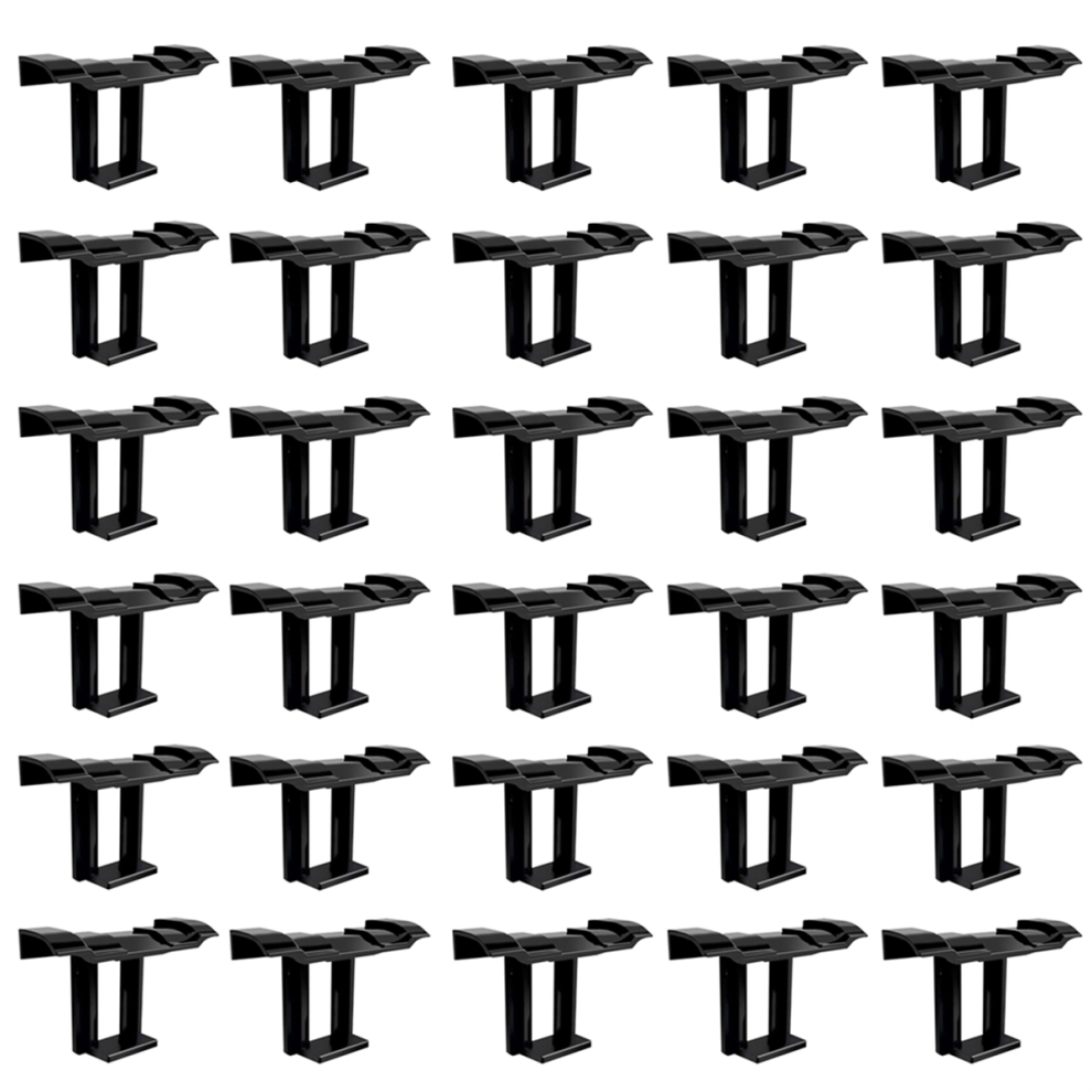 30Pcs Photovoltaic Panel Drainage Buckle 33Mm Black 4711189247891