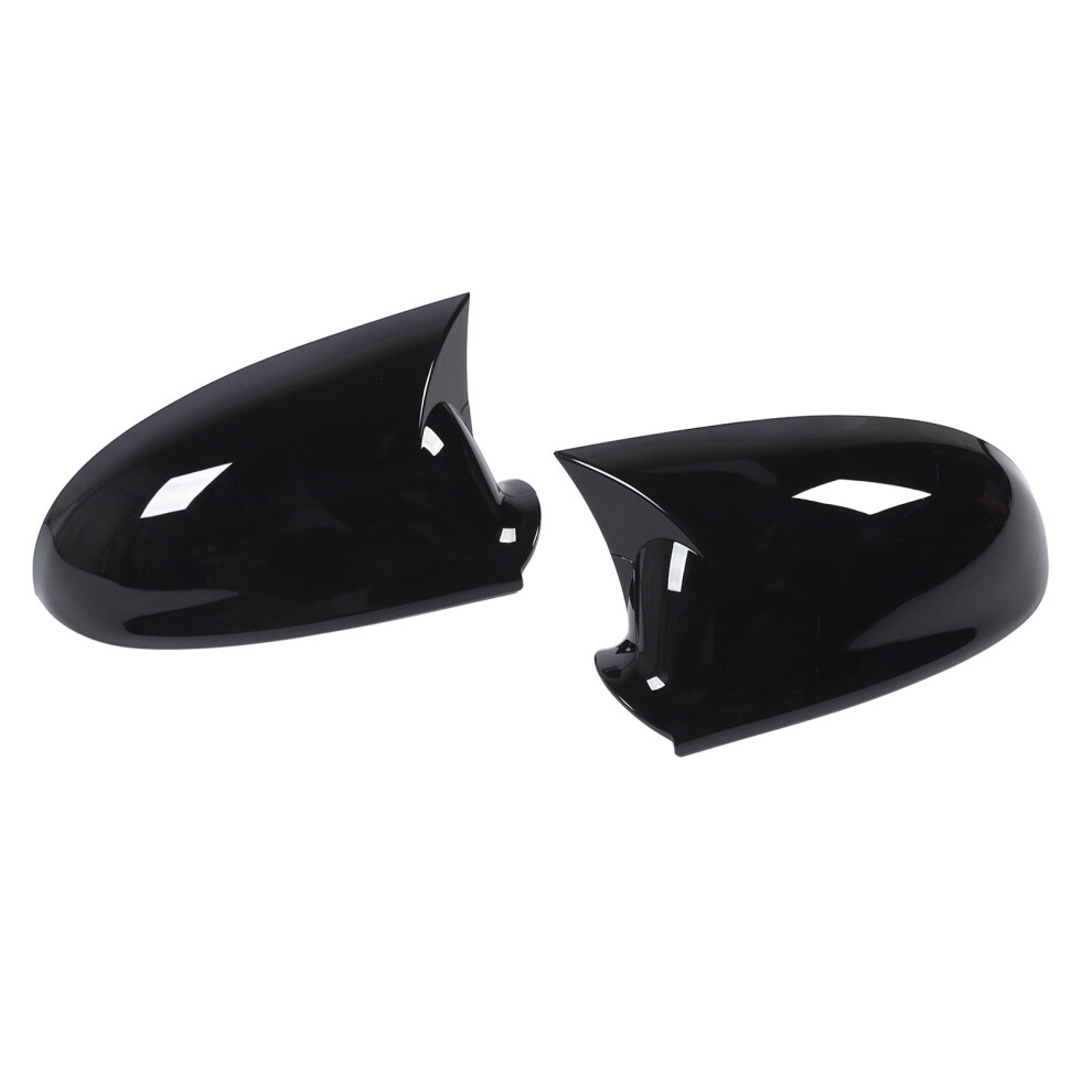 Rearview Mirror Cover For Mk5 2003-2009 Glossy Door Side Cap Black 3321334453933