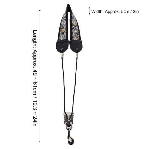 TS-08 Sangle de saxophone brodée au tournesol 49-61cm 1
