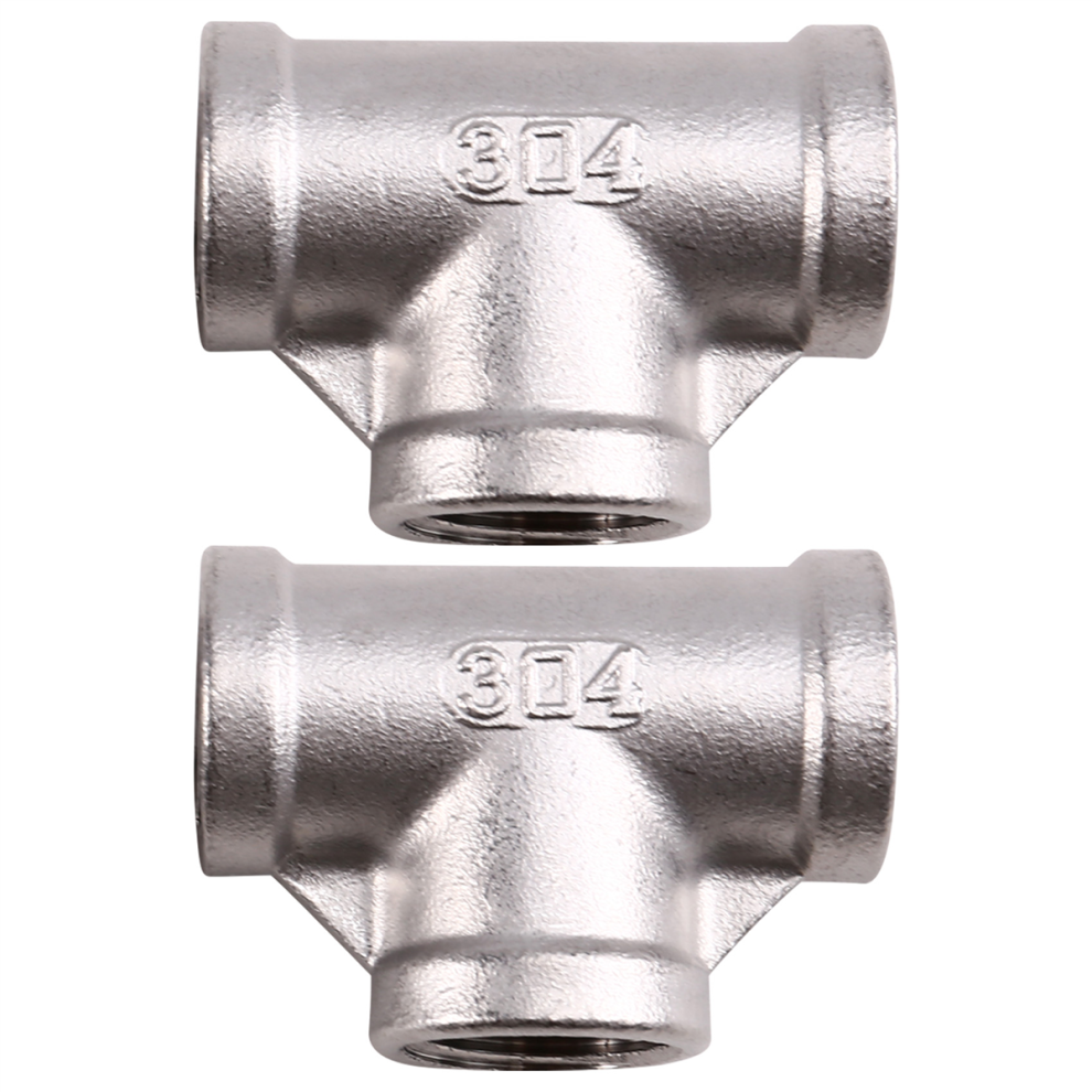 304 Stainless Steel Female Thread Tee Connector Bspt Pipe Connector 4711189248300