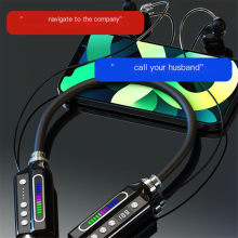 Wireless Bluetooth5.3 Display Voice Control Headset:Semi-in-Ear