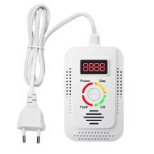 Aardgasdetector en koolmonoxide-CO-detector, EU-stekker