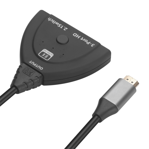 8K 60Hz - Συμβατό Switch 3 Θυρών KVM Splitter 3 Είσοδοι 1 Έξοδος 1
