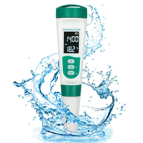 pH meter, hlasový tester kvality vody, merač pH/EC/TDS/slanosti/teploty 2