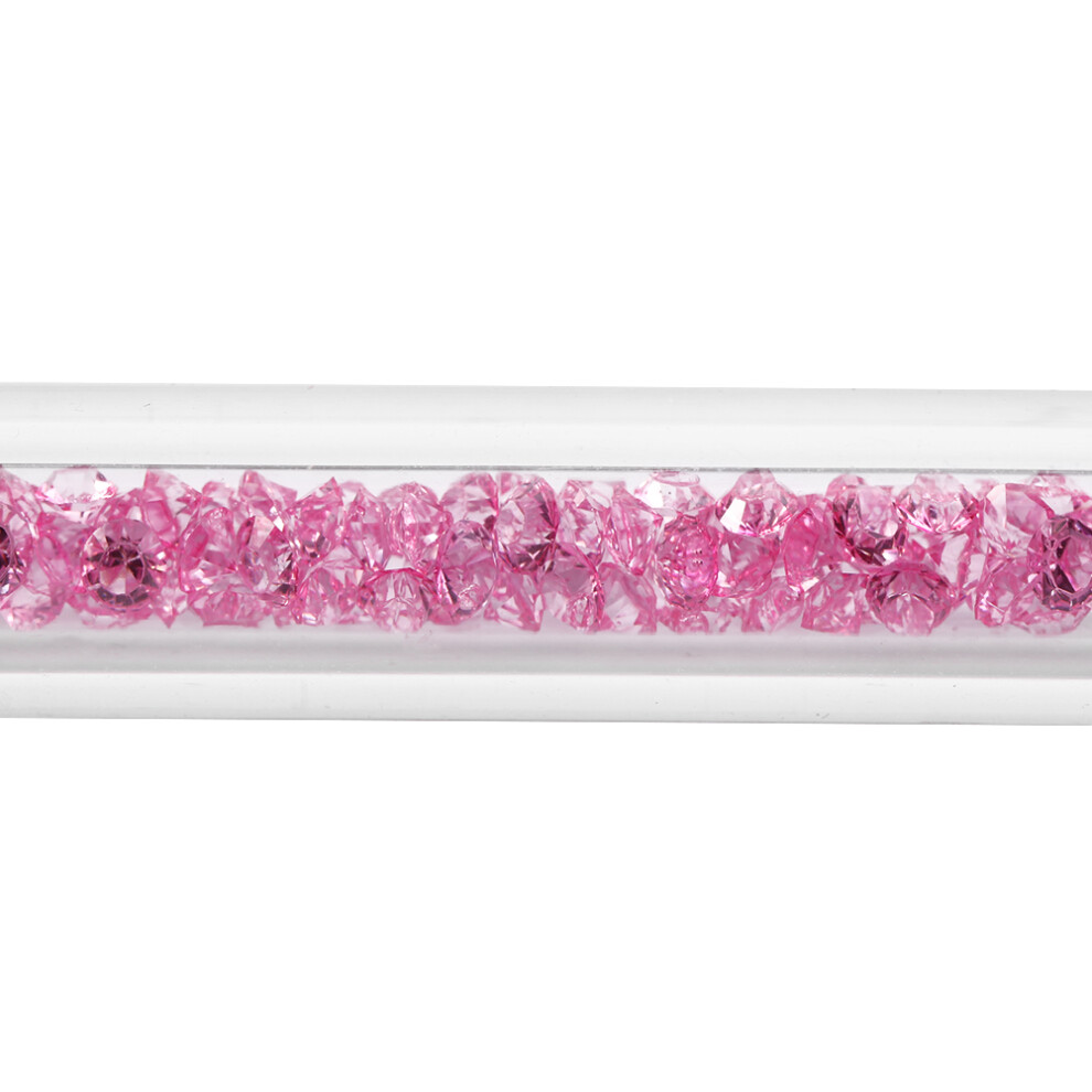 Pink Rhinestone Dotting Pen Brush For Glitter Nail Art Double-Ended