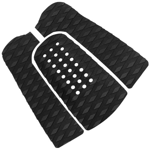 3Pcs Black Surfboard Traction Pads: Eco-Friendly Waterproof Grip