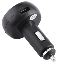 Dual LED Digital Display Voltmeter Thermometer Cigarette Lighter USB Car Charger