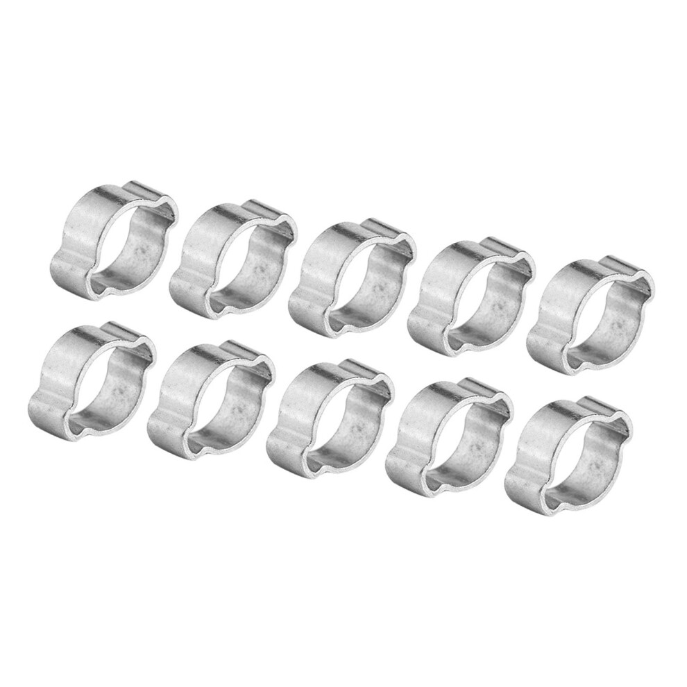 10Pcs Zinc Plated Iron Two Ear Hose Clamp 5-23Mm For Fule Petrol Tube 3291334463426